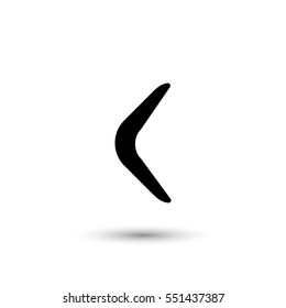 Boomerang vector icon with round  shadow
