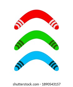 boomerang vector icon set on white background