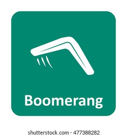 Boomerang vector icon for web and print