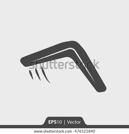 Boomerang vector icon for web and print