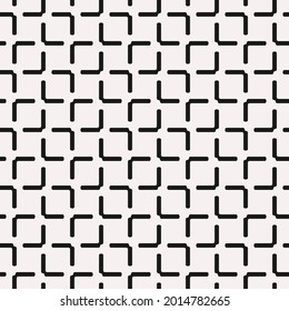 Boomerang wallpaper. Vector seamless black corner pattern.
