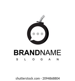Plantilla de diseño de logotipos de aplicaciones de chat en auge