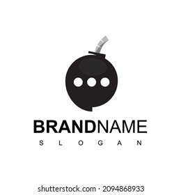 Design-Vorlage für Boomchat-App-Logos