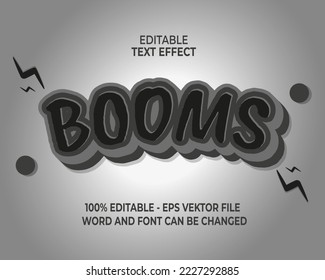 booms text effect editable template