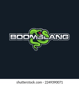 boomslang snake logo vector illustration