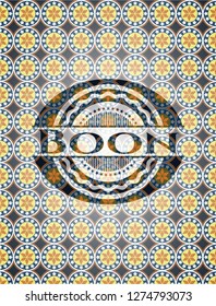 Boon arabesque emblem. arabic decoration.