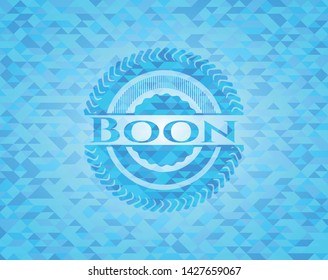 Boon light blue mosaic emblem