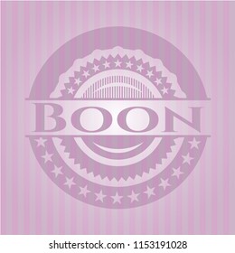 Boon pink emblem. Retro