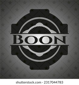 Boon retro style black emblem. Vector Illustration. Detailed. 