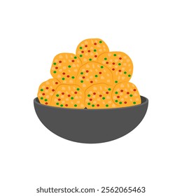 Boondi Laddu, Diwali, Hindu, Indian Symbol Illustration