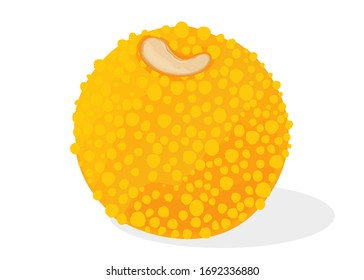 Boondi ladoo or bundi Ladoo Indian Sweets or Mithai Food Vector