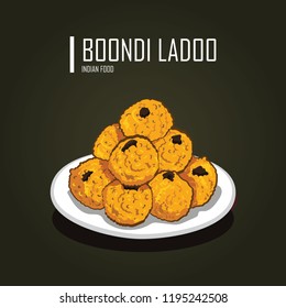 Boondi ladoo Indian food traditional sweets 