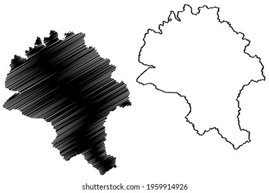 Boone County, State of West Virginia (U.S. county, United States of America) map vector illustration, scribble sketch Boone map