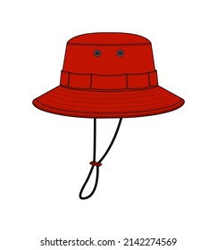 Boonie hat ( adventure hat ) template vector illustration 