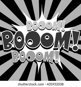 booom! - Comic Speech Bubble, Cartoon