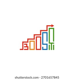 Boost Chart Typografie Business Logo Design.