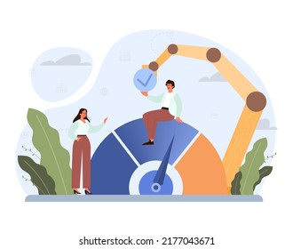 Das Konzept steigern. Psychisches Wachstum und Verbesserung oder Karriere fördern zu höheren Positionen. Motivationskraft, Effizienz und Leistungsfähigkeit. Positives individuelles Wachstum. Flache Vektorgrafik
