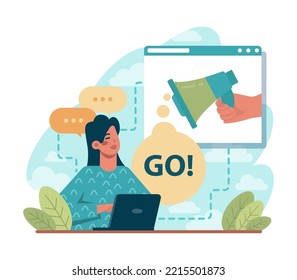 Impulsar el concepto. El crecimiento y la mejora mental o la promoción de las perspectivas de carrera se elevan a una posición más alta. Poder, eficiencia y capacidad motivacionales. Crecimiento individual positivo. Ilustración vectorial plana