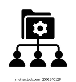 Boost efficiency and collaboration seamlessly with our teamwork management vector icon