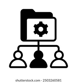 Boost efficiency and collaboration seamlessly with our teamwork management vector icon