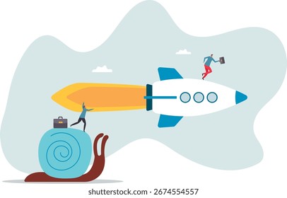 Boost fast speed to win business competition, high performance employee, competitive advantage winner, innovation or skill to success.about a man and his life.