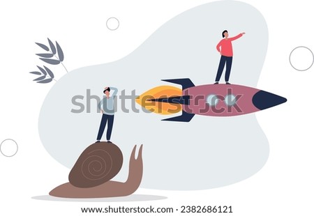 Boost fast speed to win business competition, high performance employee, competitive advantage winner, innovation or skill to success concept.