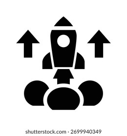 boost glyph icon illustration vector graphic. Simple element illustration vector graphic, suitable for app, websites, and presentations isolated on white background
