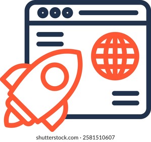 Boost Icon Color Line Vector Illustration