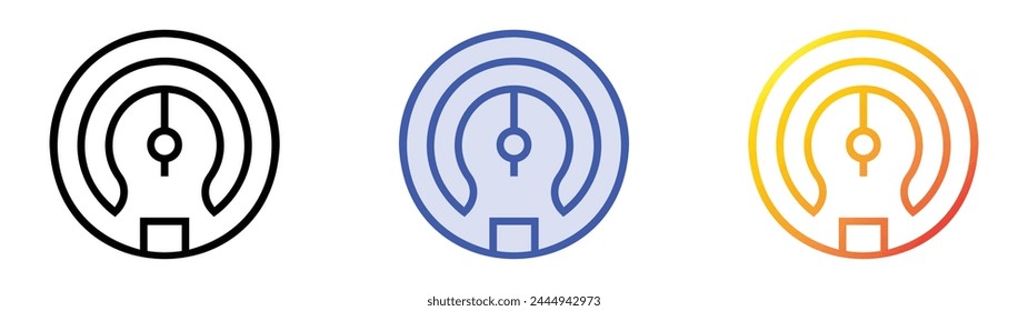 boost icon. Linear, Blue Fill and Gradient Style Design Isolated On White Background