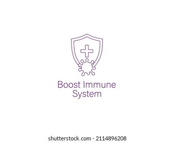 Boost Immune System Icon Vector 