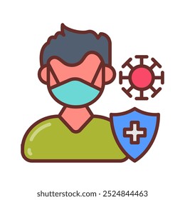 Boost Immunity Filled Icons , Vector illustration