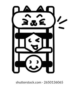 Boost knowledge with doodle style learning toy icon