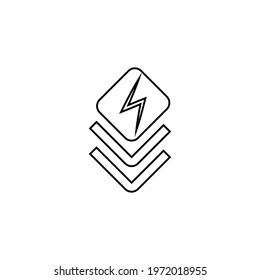 Boost line icon. Simple style speed test web page background symbol. Logo design element. T-shirt printing. Vector for sticker.