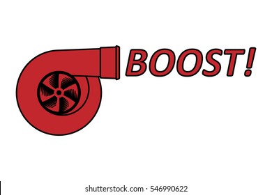 Boost logo with text. Vector