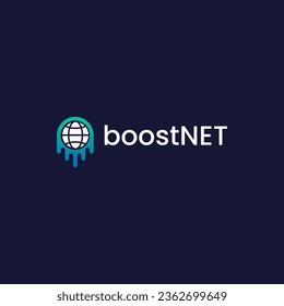 Impulsar el vector de diseño de plantillas de logotipo de NET.