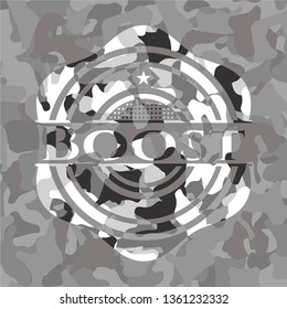 Boost on grey camouflage texture