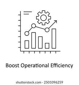 Boost Operational Efficiency icon with Editable Stroke.