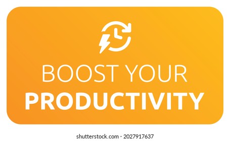 Boost Productivity Banner. Development Concept