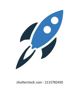 Boost, rocket, spaceship icon. Simple editable vector illustration.