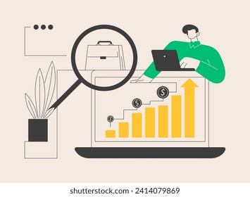 Boost sales abstract concept vector illustration. Promote product online, digital marketing strategy, sales plan, boost your business, increase sales, customer engagement abstract metaphor.