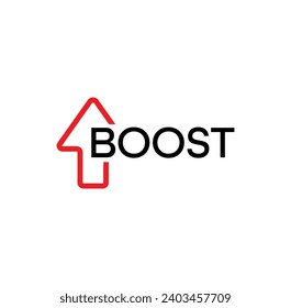 boost sign on white background