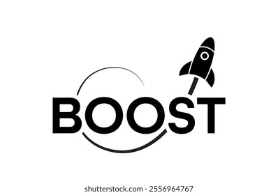 boost sign on white background