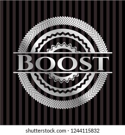 Boost silver badge or emblem