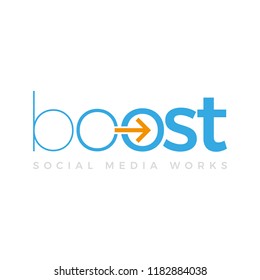 Boost Social Media SEO Agency Vector Logo