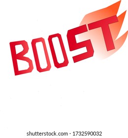 Boost text logo illustration typography