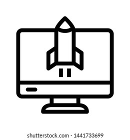 boost thin line vector icon