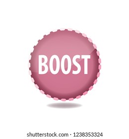 Boost vector button, web design element
