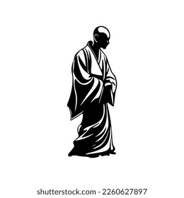 Boost your brand with a minimalistic monk logo.