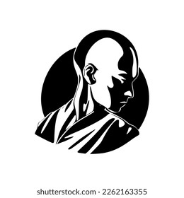 Boost your brand with a minimalistic monk logo.