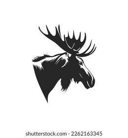 Boost your brand with a simple moose logo.